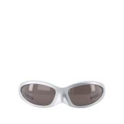 Balenciaga Silver Acetat Solglasögon Gray, Unisex