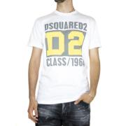 Dsquared2 Vit Varsity Print T-shirt White, Herr