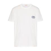 Valentino Garavani Herr Casual T-shirt med Unik Design White, Herr