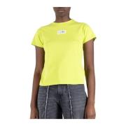 MM6 Maison Margiela Bomull Logo T-shirt Lime Grön Yellow, Dam