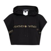 Versace Kort oversize sweatshirt Black, Dam