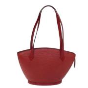 Louis Vuitton Vintage Pre-owned Laeder totevskor Red, Dam