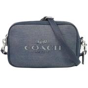 Coach Pre-owned Pre-owned Canvas axelremsvskor Blue, Dam