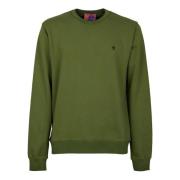 Gallo Grön Crew-Neck Sweatshirt med Broderad Tupp Green, Unisex