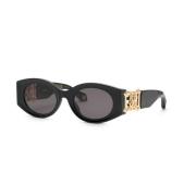 Roberto Cavalli Svarta solglasögon med röklinser Black, Dam