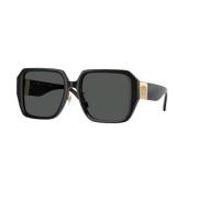 Versace Stiliga solglasögon i mörkgrå Black, Dam