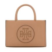 Tory Burch Mini Ella Bio Handväska i Kamel Läder Brown, Dam