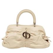 Dior Vintage Pre-owned Laeder handvskor Beige, Dam