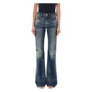 Haikure Vintage Blue Flora Jeans Blue, Dam