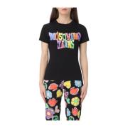 Moschino Grundläggande Crew Neck T-shirt Black, Dam