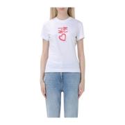 Moschino Stilren T-shirt för vardagsbruk White, Dam