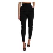 Dolce & Gabbana High Waist Skinny Byxor Black, Dam