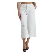 Dolce & Gabbana Elegant vit Cropped Denim Jeans White, Dam