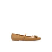 Salvatore Ferragamo Ballet Flats `Zina` Beige, Dam