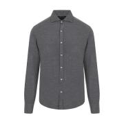 Brunello Cucinelli Mörkgrå Jersey Skjorta Gray, Herr