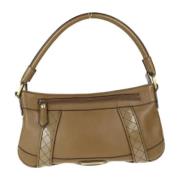 Burberry Vintage Pre-owned Laeder axelremsvskor Beige, Dam