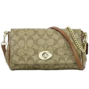 Coach Pre-owned Pre-owned Canvas axelremsvskor Beige, Dam