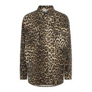 Co'Couture Leocc Denim Skjorta Jacka - Leopardmönster Multicolor, Dam