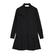 Blanca Vita Elegant Mini Klänning med Knappar Black, Dam