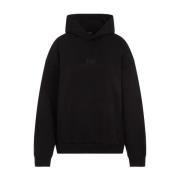 Balenciaga Svart Tvätt Hoodie Black, Dam