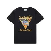 Casablanca Tennis Club Icon T-Shirt Black, Herr