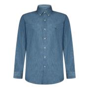 Polo Ralph Lauren Broderade Button-Down Skjortor Blue, Herr