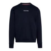 Tommy Hilfiger Herr Crewneck Sweatshirt Regular Fit Blue, Herr