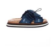 Hogan Denim Vintage Slider Sandaler Blue, Dam