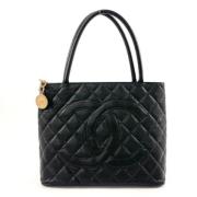 Chanel Vintage Pre-owned Laeder totevskor Black, Dam