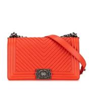 Chanel Vintage Pre-owned Laeder crossbodyvskor Orange, Dam