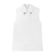 Jil Sander Vit Topp Elegant Stil White, Dam