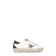 Golden Goose Vita Läder Glitterstjärna Sneakers White, Dam