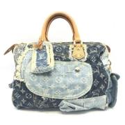 Louis Vuitton Vintage Pre-owned Canvas handvskor Blue, Dam