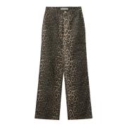 Sofie Schnoor Leopardmönstrade Denimbyxor Snos606 Brown, Dam