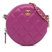 Chanel Vintage Pre-owned Laeder axelremsvskor Pink, Dam