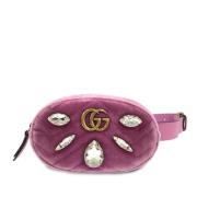 Gucci Vintage Pre-owned Sammet axelremsvskor Pink, Dam