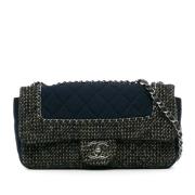 Chanel Vintage Pre-owned Tyg axelremsvskor Blue, Dam