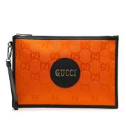 Gucci Vintage Pre-owned Nylon kuvertvskor Orange, Dam