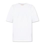 Marni T-shirt med logotyp White, Herr