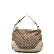 Gucci Vintage Pre-owned Canvas axelremsvskor Beige, Dam