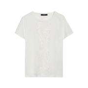 Max Mara Weekend Broderad linne- och bomullst-shirt White, Dam