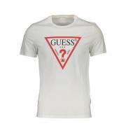 Guess Snygg bomulls-T-shirt med logotyp White, Herr