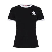 Kenzo Svart Blomma Motiv T-shirts och Polos Black, Dam