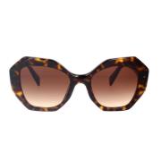 Prada Oregelbunden Form Solglasögon Brun Gradient Brown, Unisex