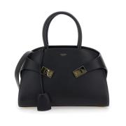 Salvatore Ferragamo Svart Hug Handväska Black, Dam