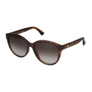 Gucci Runda solglasögon Brown, Dam