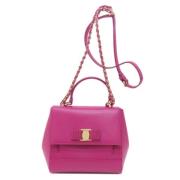 Salvatore Ferragamo Pre-owned Pre-owned Tyg handvskor Pink, Dam