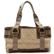 Salvatore Ferragamo Pre-owned Pre-owned Tyg totevskor Beige, Dam