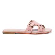 Santoni Dubbelspänne slide sandal Pink, Dam