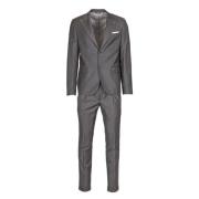 Daniele Alessandrini Pinstripe Suit Set Gray, Herr